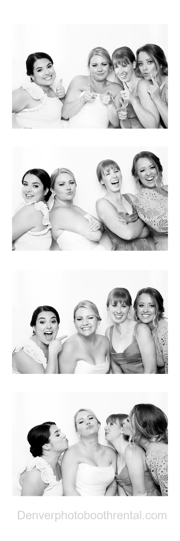 Black and white glam photo booth example for a wedding or upscale event