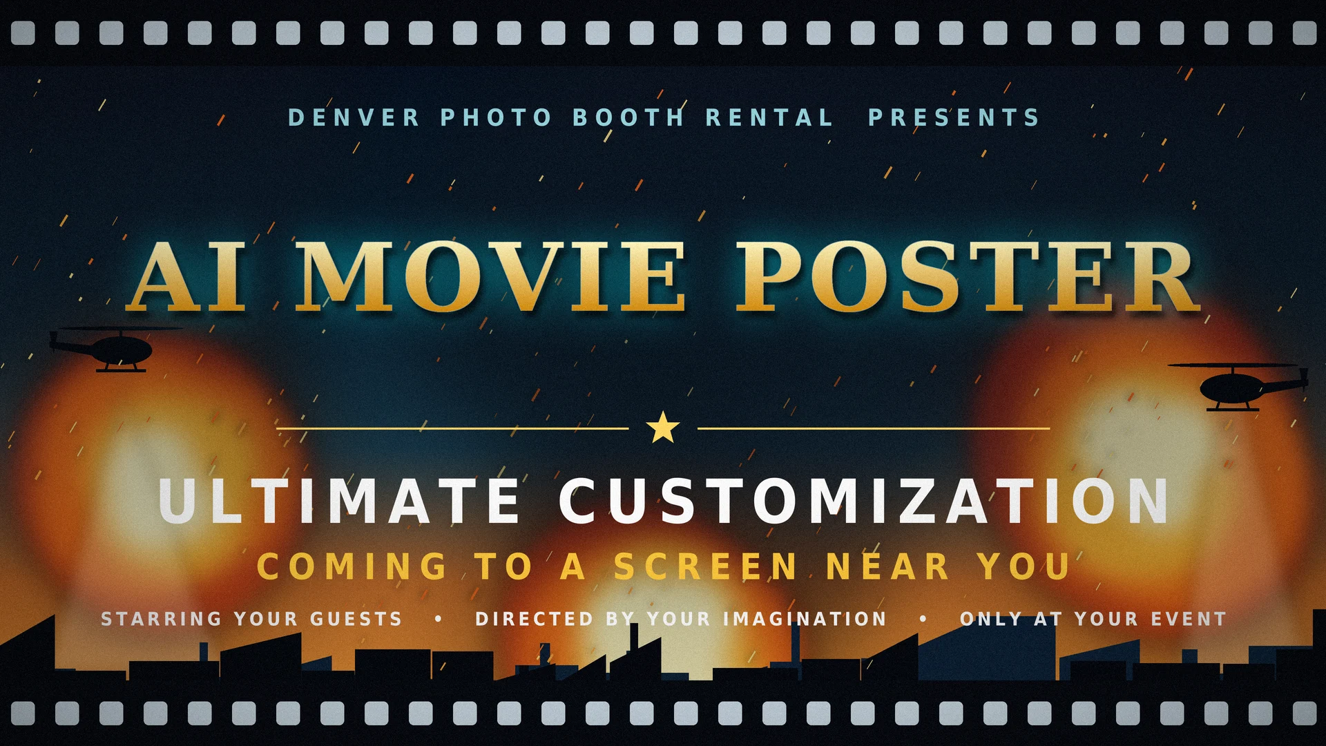 AI movie poster photo Booth Denver 13 AI movie poster photo booth in Denver: ultimate customization coming to a screen near you